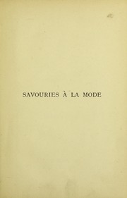Cover of: Savouries à la mode