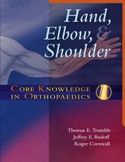 Cover of: Core Knowledge in Orthopaedics by Thomas Trumble, Roger Cornwall, Jeffrey Budoff