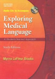 Cover of: Audio CDs To Accompany Exploring Medical Language by Myrna LaFleur Brooks