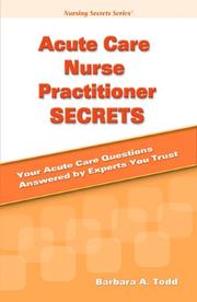 Cover of: Acute Care Nurse Practitioner Secrets