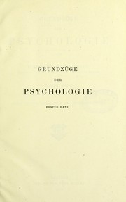 Cover of: Grundzuge der psychologie by Hermann Ebbinghaus