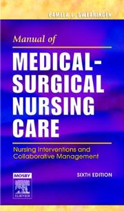 Cover of: Manual of Medical-Surgical Nursing Care by Pamela L. Swearingen