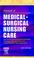 Cover of: Manual of Medical-Surgical Nursing Care