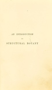 Cover of: An introduction to structural botany