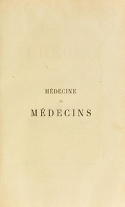 Cover of: Medecine et medecins