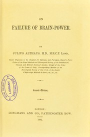 Cover of: On failure of brain-power