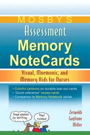 Cover of: Mosby's Assessment Memory NoteCards by JoAnn Graham Zerwekh, Tom Gaglione