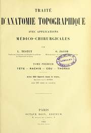 Cover of: Traite d'anatomie topographique avec applications médico-chirurgicales