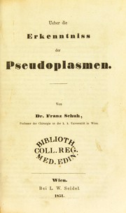 Cover of: Ueber die Erkenntniss der Pseudoplasmen