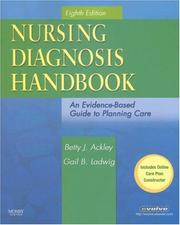 Cover of: Nursing Diagnosis Handbook by Betty J. Ackley, Gail B. Ladwig