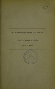 Cover of: Thomas Henry Huxley