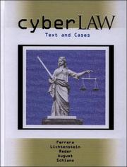 Cover of: Cyberlaw: text and cases