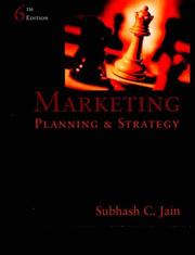 Cover of: Marketing planning & strategy by Jain, Subhash C., Jain, Subhash C.