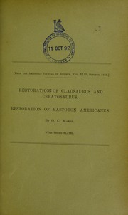 Cover of: Restoration[s] of Claosaurus and Ceratosaurus ; Restoration of Mastodon americanus