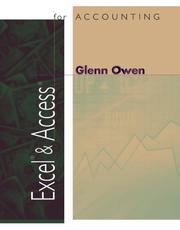 Cover of: Excel and Access for Accounting by Glenn Owen