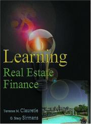 Learning real estate finance by Terrence M. Clauretie