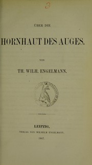 Cover of: Über die Hornhaut des Auges