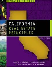 Cover of: California Real Estate Principles, Copyright Update (South-Western Series in California Real Estate) by Dennis J. McKenzie, Lowell Anderson, Frank Battino, Cecilia A. Hopkins