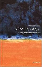 Cover of: Democracy by Bernard R. Crick