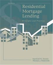 Cover of: Residential mortgage lending by Marshall W. Dennis