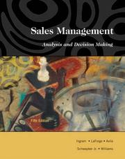 Cover of: Sales Management: Analysis and Decision Making