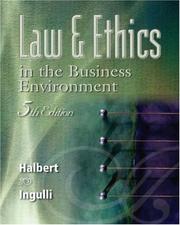 Cover of: Law & ethics in the business environment by Terry Halbert, Terry Halbert