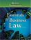 Cover of: Essentials of business law