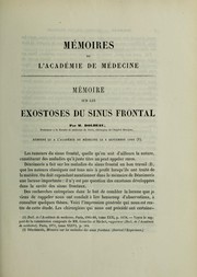 Mémoire sur les exostoses du sinus frontal by Henri Ferdinand Dolbeau
