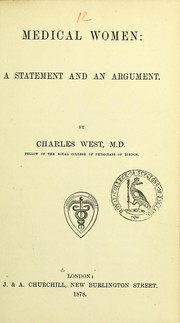 Cover of: Medical women by West, Charles