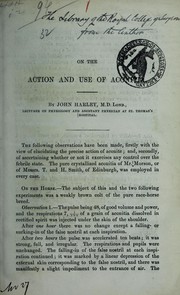 Cover of: On the action and use of aconitia