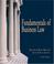 Cover of: Fundamentals of Business Law (with Online Research Guide)