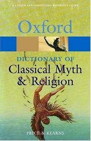 Cover of: The Oxford dictionary of classical myth and religion