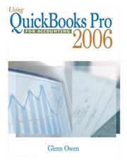 Cover of: Using QuickBooks Pro 2006 for Accounting by Glenn Owen