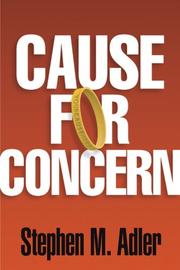 Cover of: Cause for Concern by Stephen M. Adler