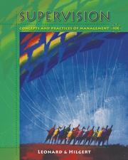 Cover of: Supervision by Edwin C. Leonard, Raymond L. Hilgert