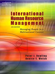 Cover of: International Human Resource Management by Peter J. Dowling, Denice E. Welch