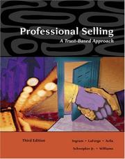 Cover of: Professional Selling: A Trust-Based Approach
