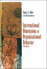 Cover of: International Dimensions of Organizational Behavior