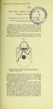Cover of: The ideal lesion produced by judicial hanging