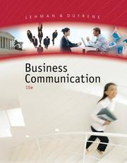 Cover of: Business Communication (with Teams handbook) by Carol M. Lehman, Debbie D. DuFrene