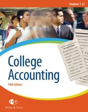 Cover of: College Accounting, Chapters 1-27 by James A. Heintz, Robert W. Parry
