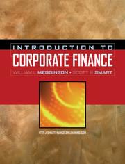 Cover of: Introduction to Corporate Finance (with Thomson ONE and Access Card) | L Megginson