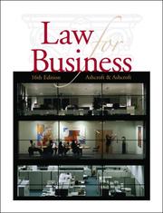 Cover of: Law for Business (Thomson Advantage Books)