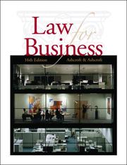 Cover of: Law for Business (Thomson Advantage Books) by John D. Ashcroft, Janet Ashcroft, John D. Ashcroft, Janet Ashcroft