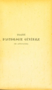 Cover of: Etude du macrocosme: Traité d'astrologie générale (De astrologia)