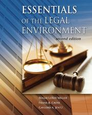 Cover of: Essentials of the Legal Environment (with Online Legal Research Guide)