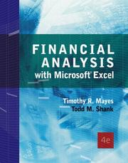 Financial analysis with Microsoft Excel by Timothy R. Mayes, Todd M. Shank