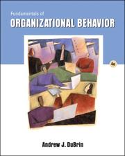 Cover of: Fundamentals of Organizational Behavior by Andrew J. DuBrin