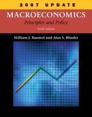 Cover of: Macroeconomics: Principles and Policy, 2007 Update