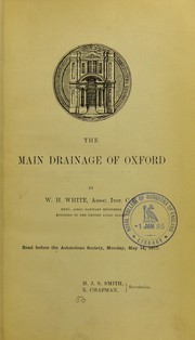 Cover of: The main drainage of Oxford